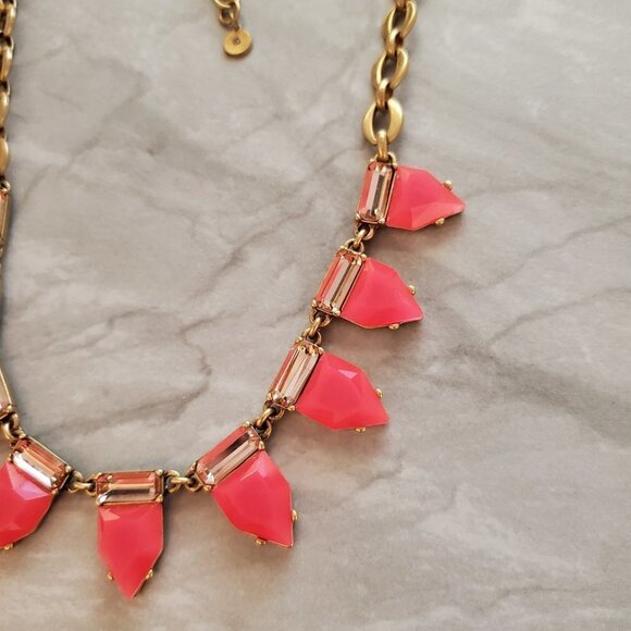 🎀 Stella and Dot Hot Neon Rhinestones Crystals Vintage Antiqued Gold Statement - Picture 5 of 13